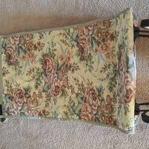 Floral Tapestry Women Rolling Tote Bag